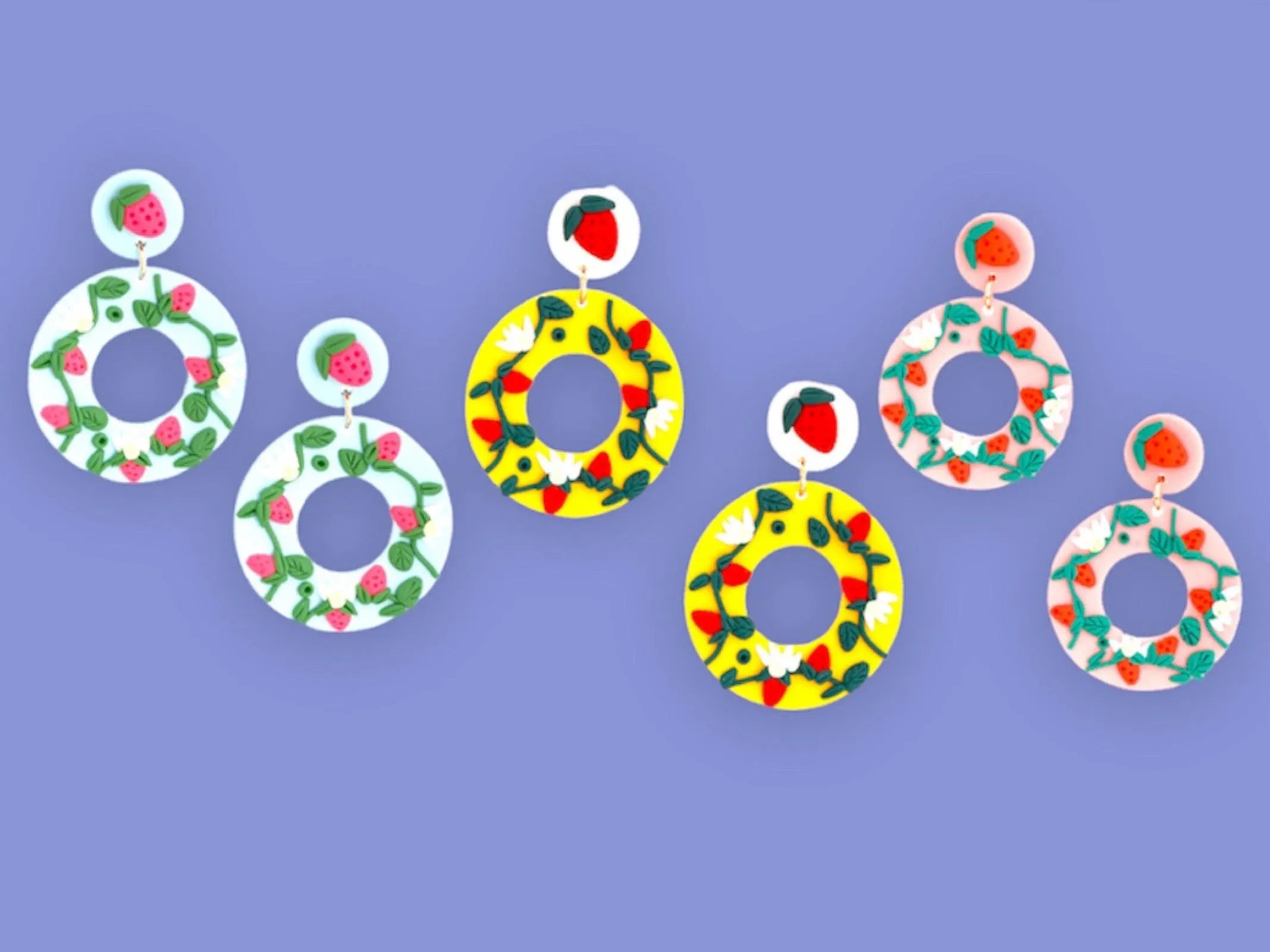 Shop the Sweetest Earrings: Strawberry-Topped Hoops - <span>Looking for a fun and vibrant accessory? Look no further than our Strawberry-Topped Hoops! Shop now and add some playful flair to your wardrobe. Order yours today!</span>