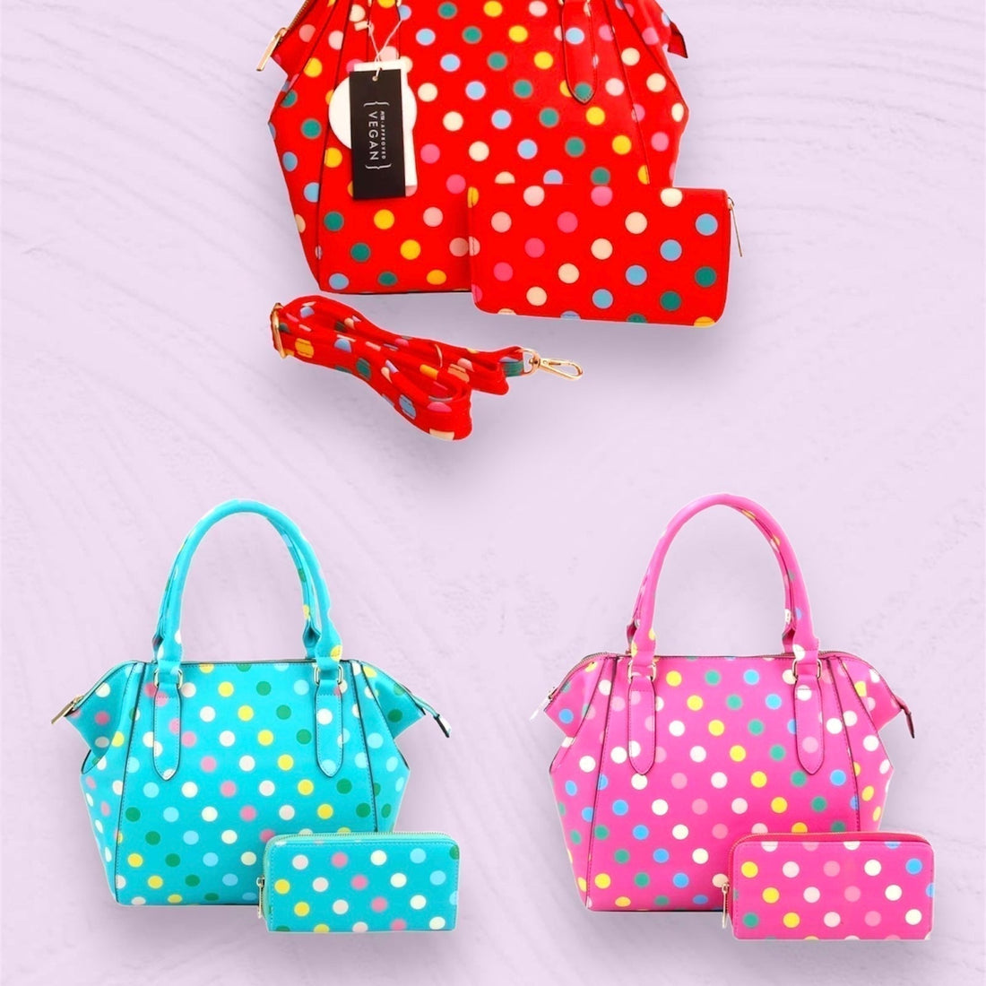 Stylish Polka Dot Handbag Set: 3 Colors, Buy Now & Upgrade Your Look! Jewelry Bubble