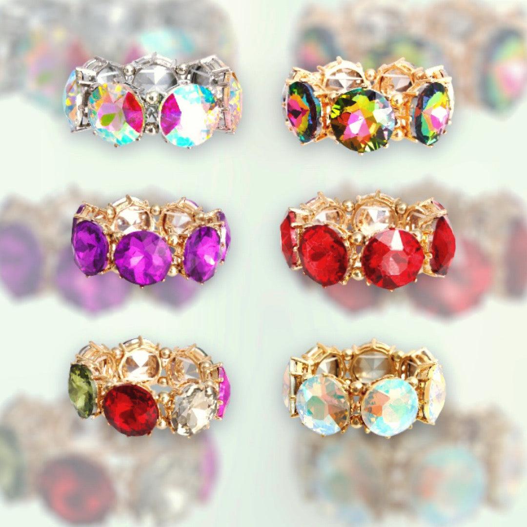 Upgrade Your Wardrobe with These Must-Have Oversized Crystal Stretch Bracelets Jewelry Bubble