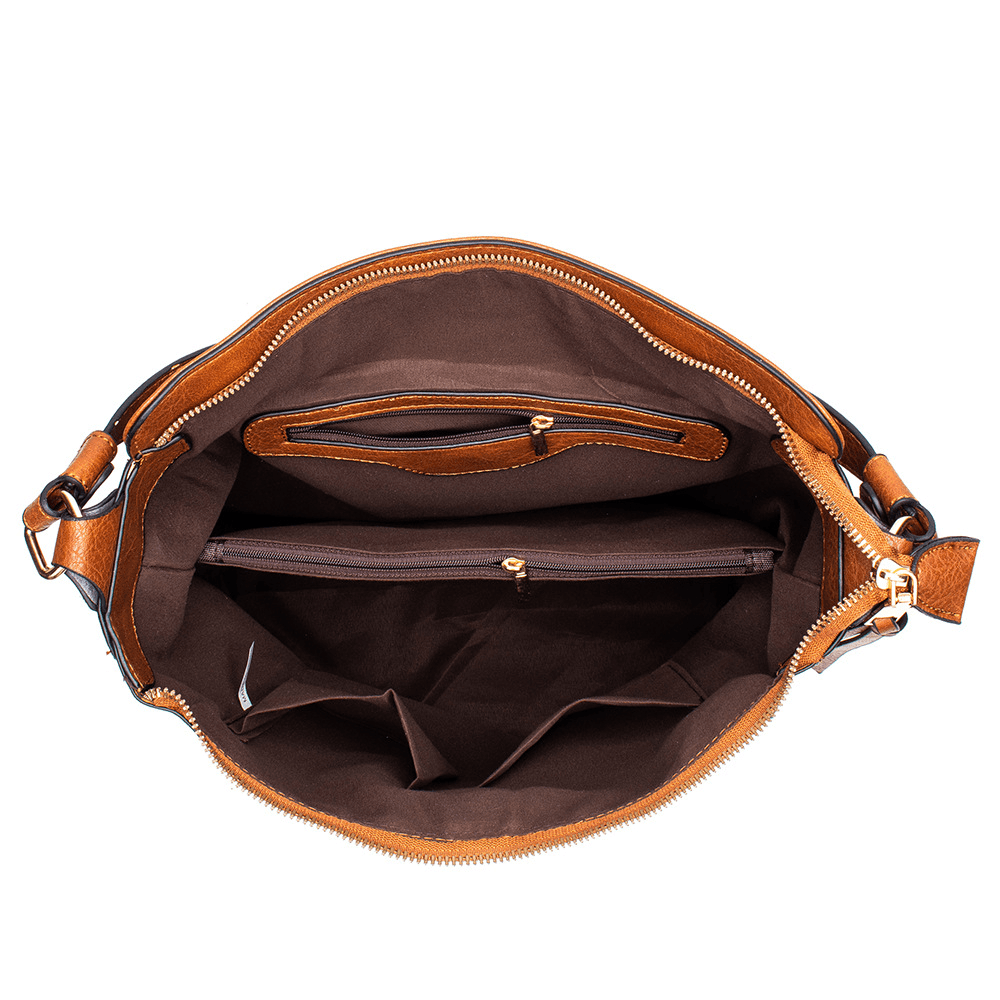 Classic Everyday Tote Handbag with Soft PU Surface, Multi-Compartment Interior & Convertible Shoulder Strap Jewelry Bubble