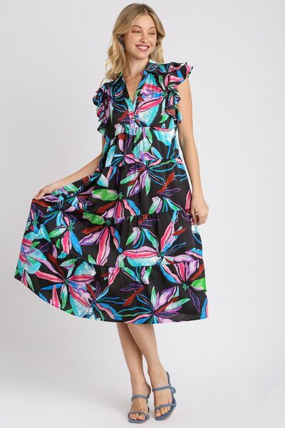 Tropical Leaf Multicolor Print Dress - Vibrant, Chic, and Perfect for Spring/Summer 2025 Trendsi