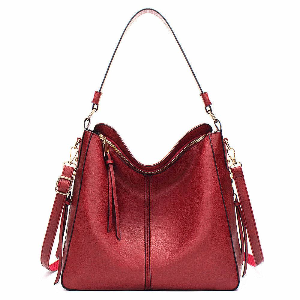 Classic Everyday Tote Handbag with Soft PU Surface, Multi-Compartment Interior & Convertible Shoulder Strap Jewelry Bubble