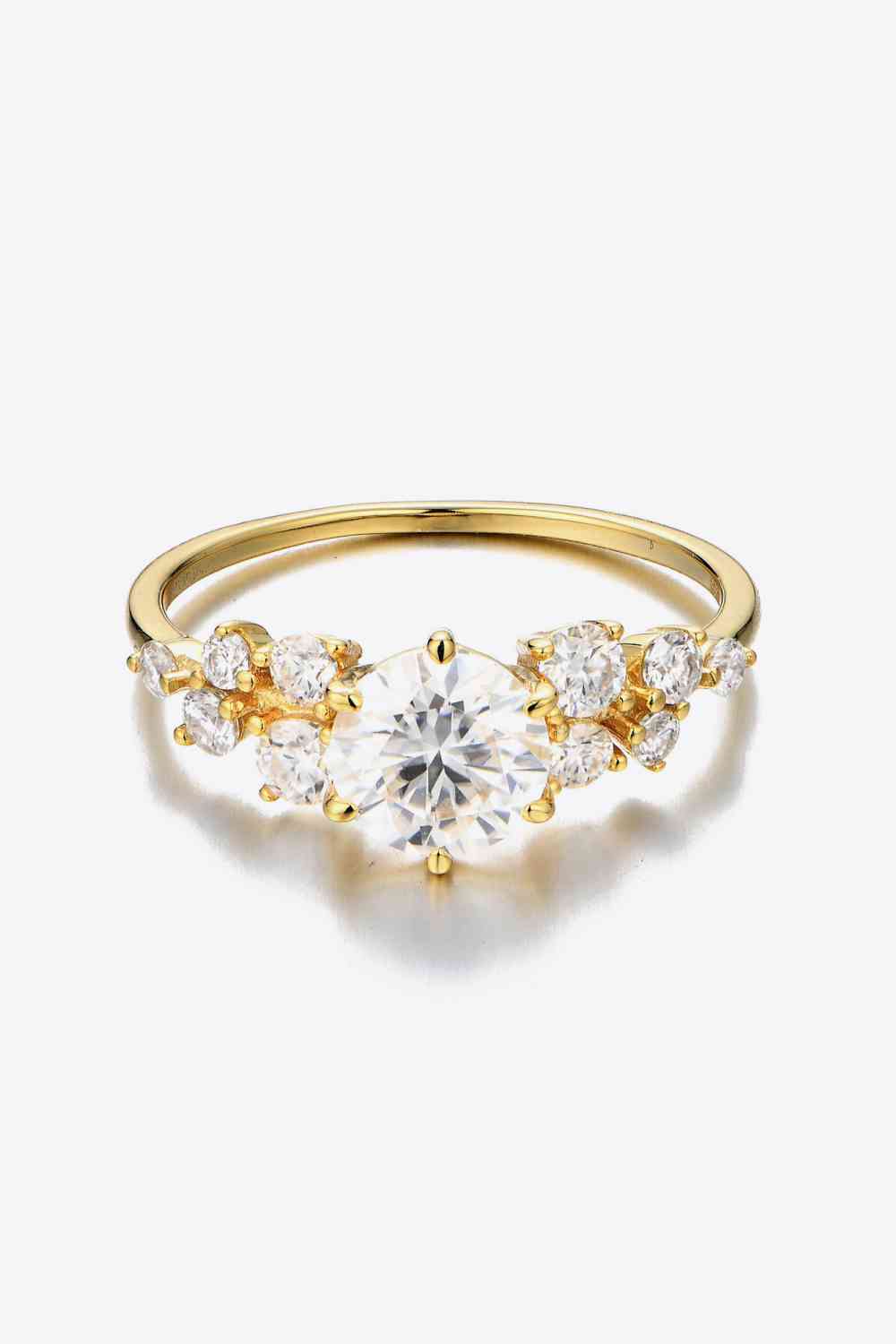Sparkling Moissanite Ring - 1 Carat with Side Stones Jewelry Bubble