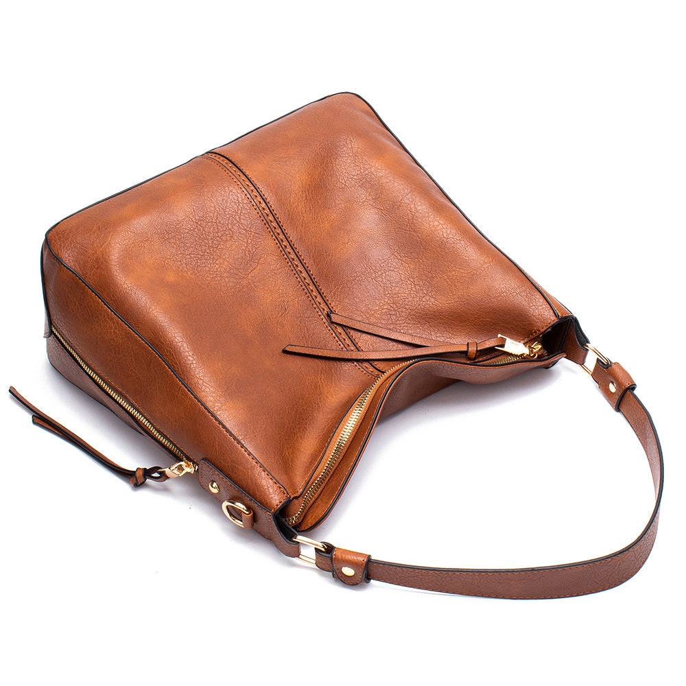Classic Everyday Tote Handbag with Soft PU Surface, Multi-Compartment Interior & Convertible Shoulder Strap Jewelry Bubble