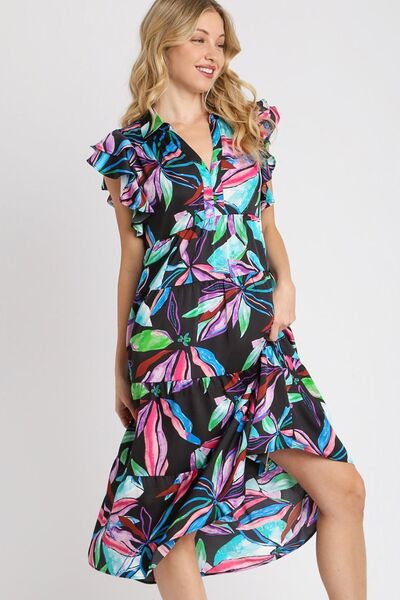 Tropical Leaf Multicolor Print Dress - Vibrant, Chic, and Perfect for Spring/Summer 2025 Trendsi