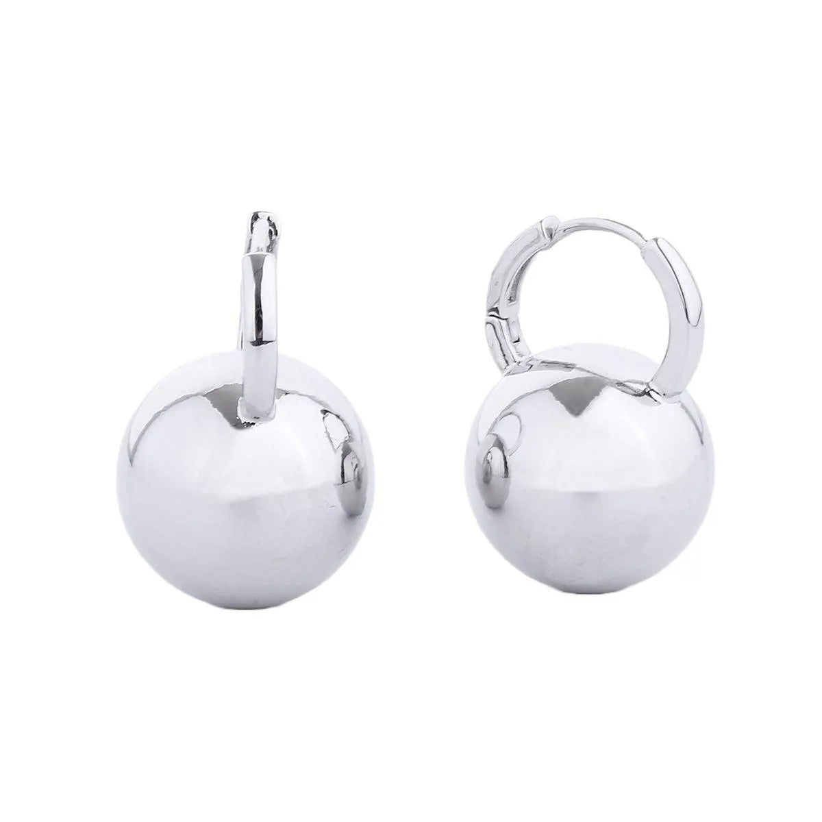 Accessorize in Style: Small White Gold Ball-Huggie-Hoop Earrings for All Pinktown