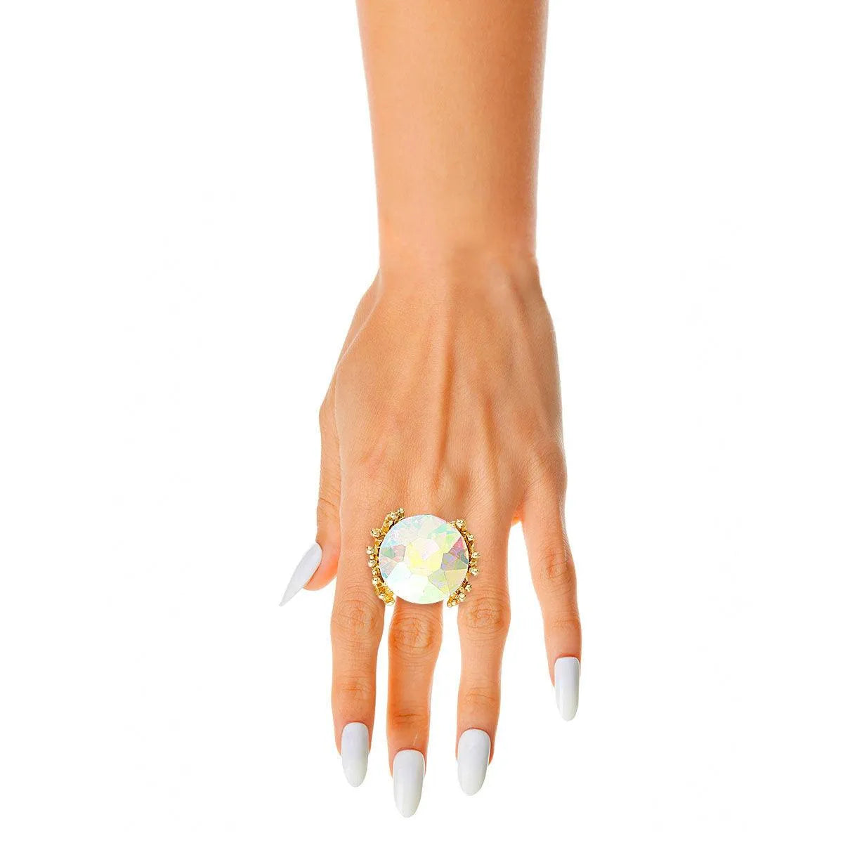 Aurora Borealis Branch Ring: Add Sparkle to Your Style Pinktown