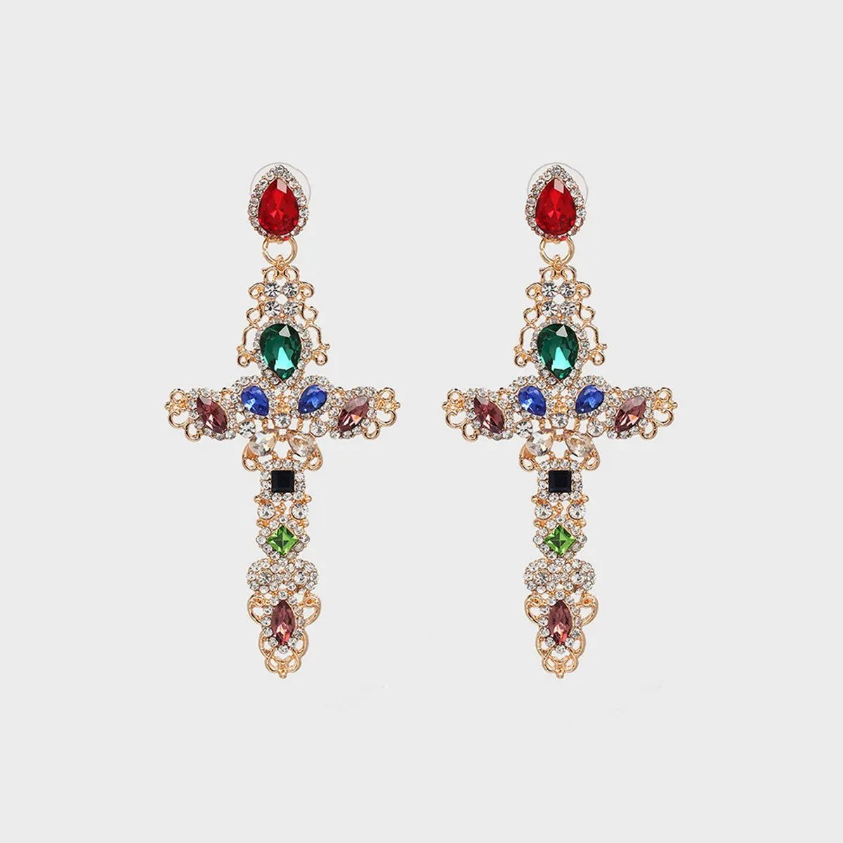 Baroque Large Cross Earrings: A Statement in Women's Fashion Jewelry