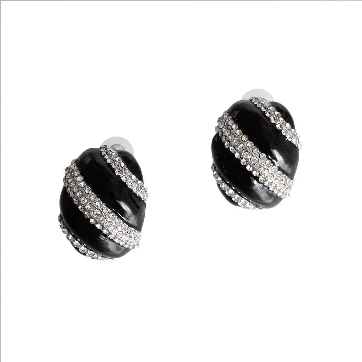 Black and Silver Dome Stud Earrings: Your Ultimate Fashion Statement! Pinktown
