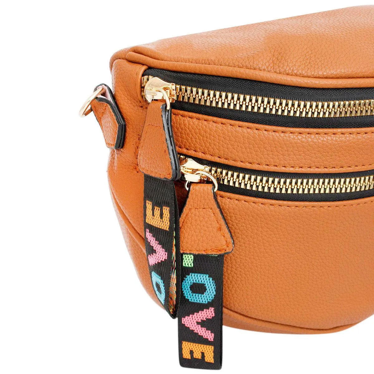 Camel Saddle Style Crossbody Ladies Bag with Coin Pouch - Fashion Meets Function Pinktown