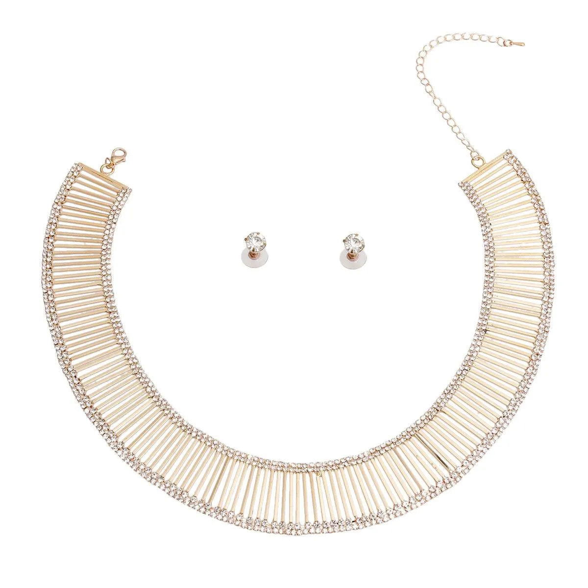 Chic Gold Bar Necklace Set: Modernist Must-Have! Pinktown