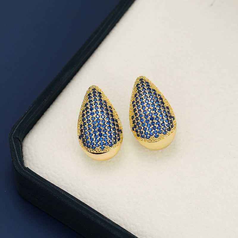 Dazzling Teardrop Stud Earrings - Add a Touch of Elegance to Any Outfit Trendsi