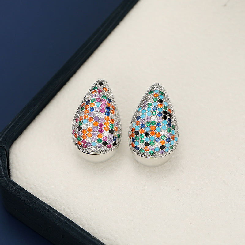 Dazzling Teardrop Stud Earrings - Add a Touch of Elegance to Any Outfit Trendsi