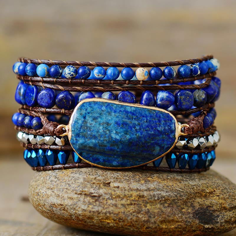Deep Blue Wrap Bracelet Trendsi