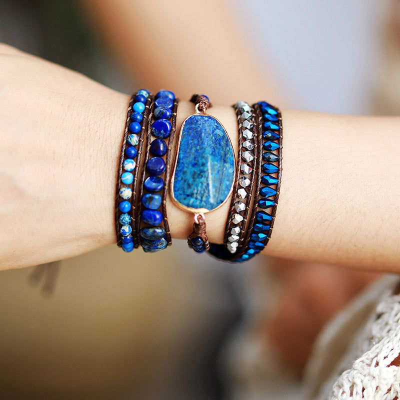 Deep Blue Wrap Bracelet Trendsi