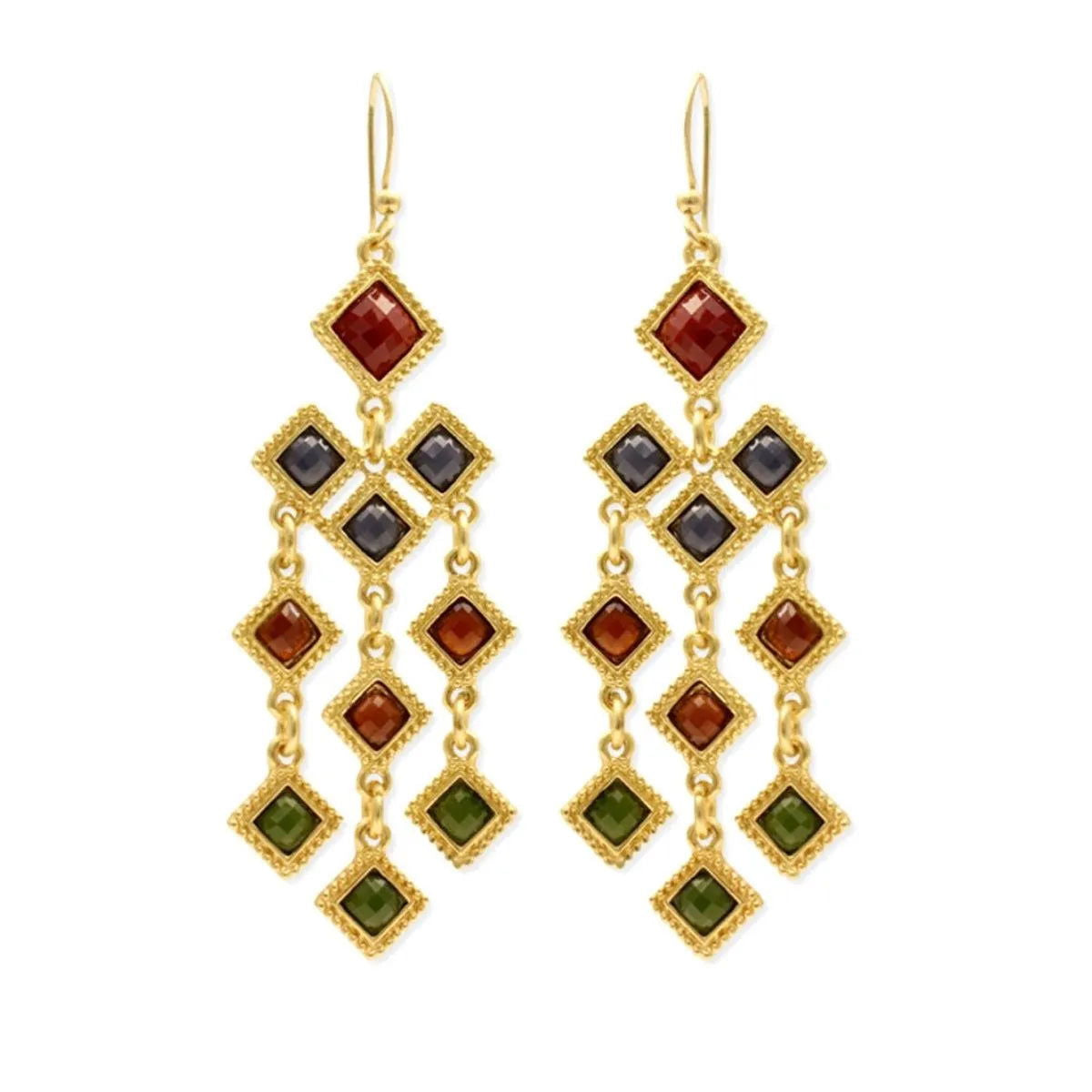 Discover Your New Favorite: Rhombus Cascade Statement Earrings Pinktown