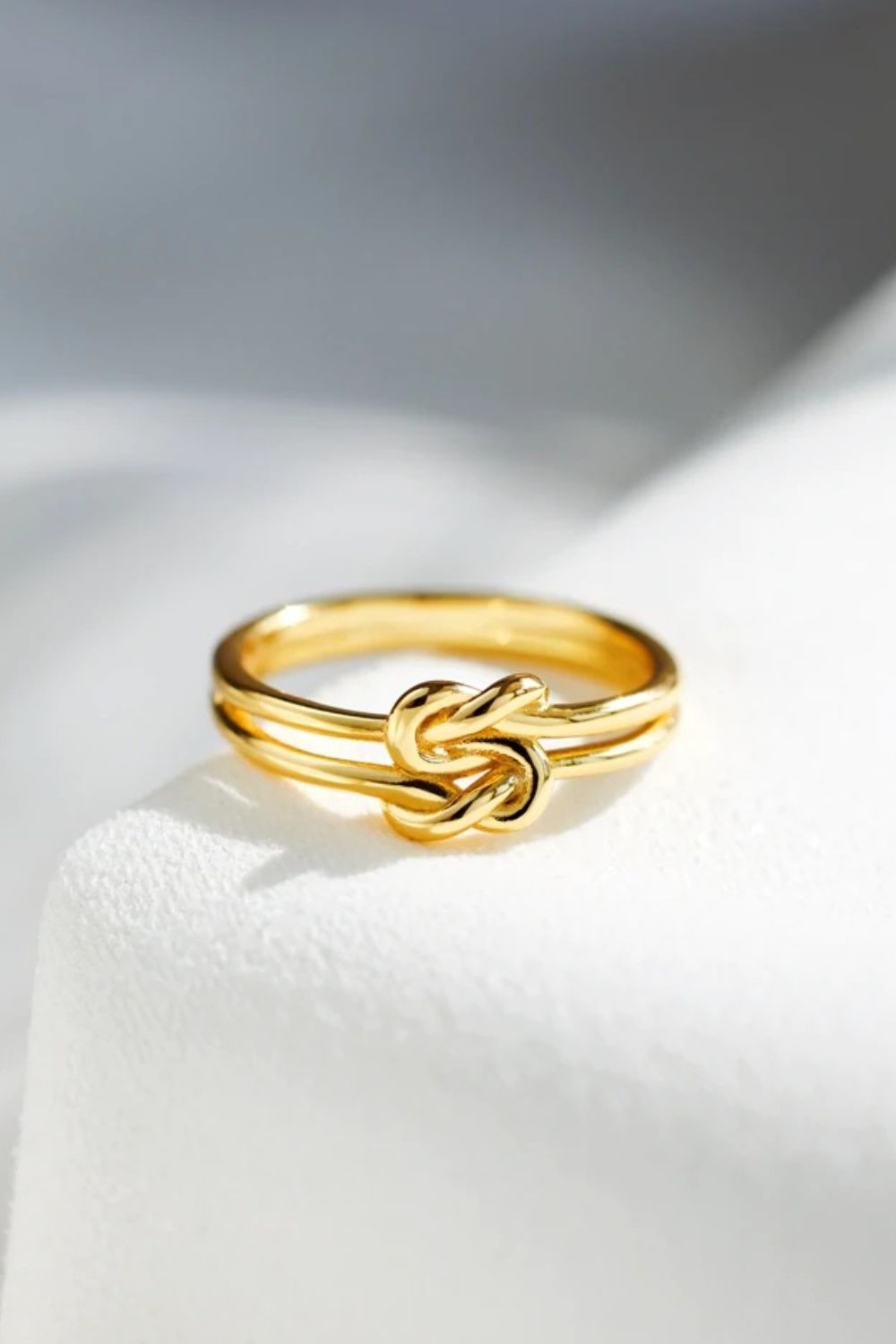 Double Band Square Knot Forever Ring Jewelry Bubble