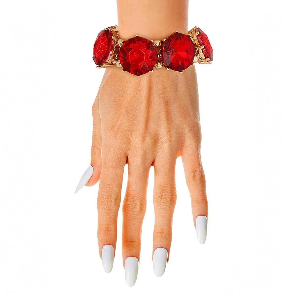 Fashionista Red Crystal Bracelet - Shop Now Jewelry Bubble