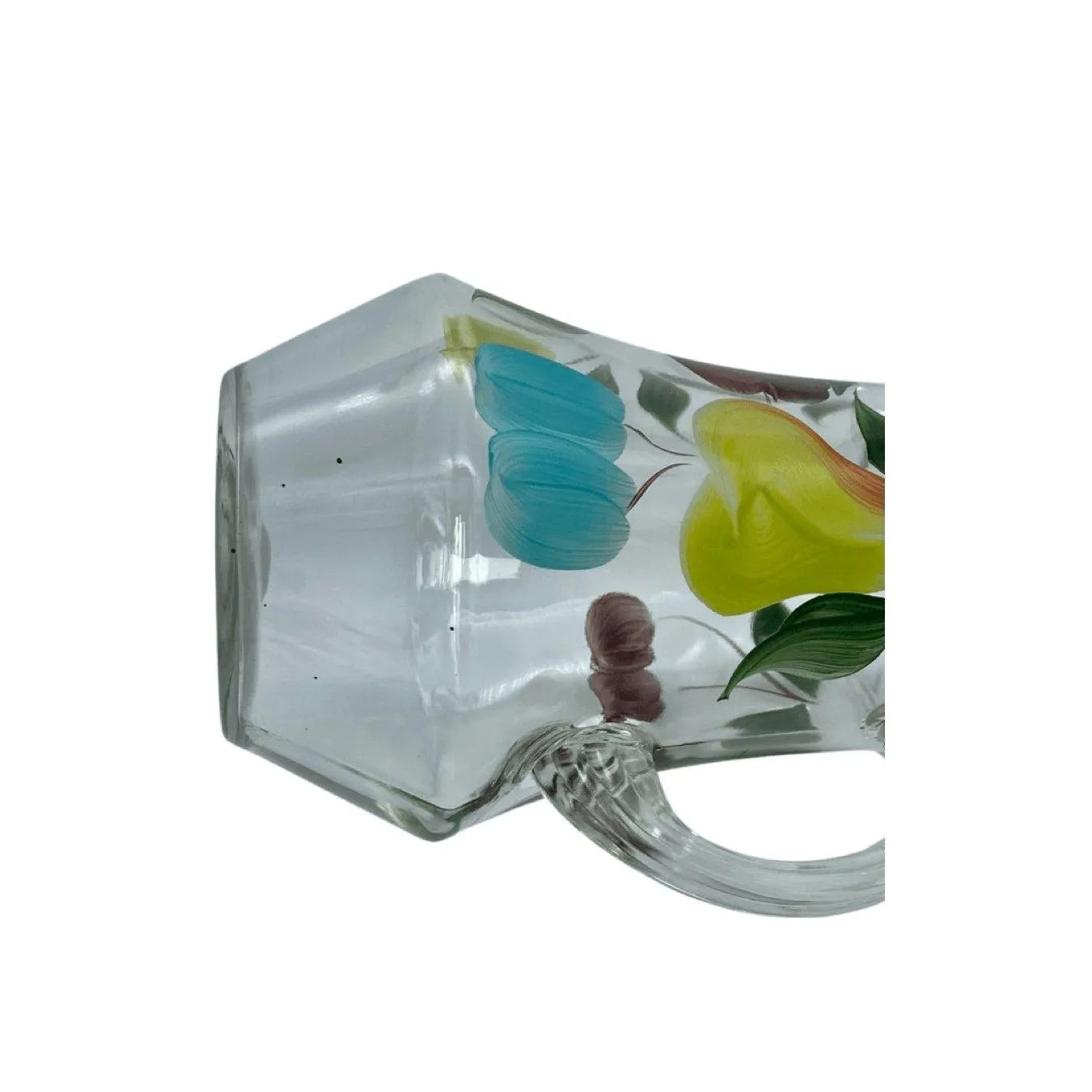 Gay Fad Fruit Hand Painted Clear Pitcher Ice Lip Jewelry Bubble