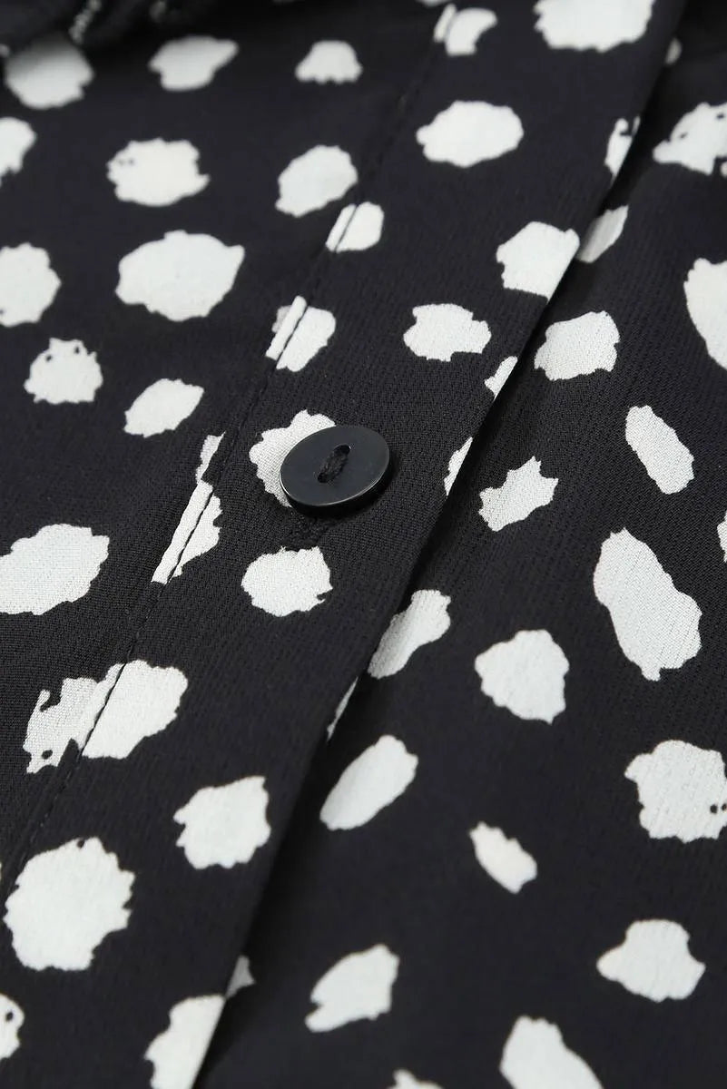 Get the Perfect Polka Dot Puff Sleeve Ruffle Blouse - Free Shipping! Jewelry Bubble