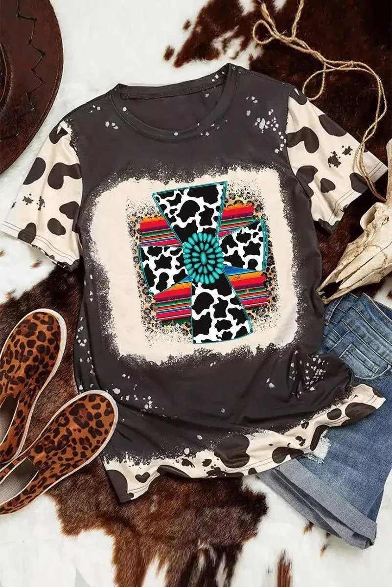 Get wild with our Bleached Animal Tee for Women