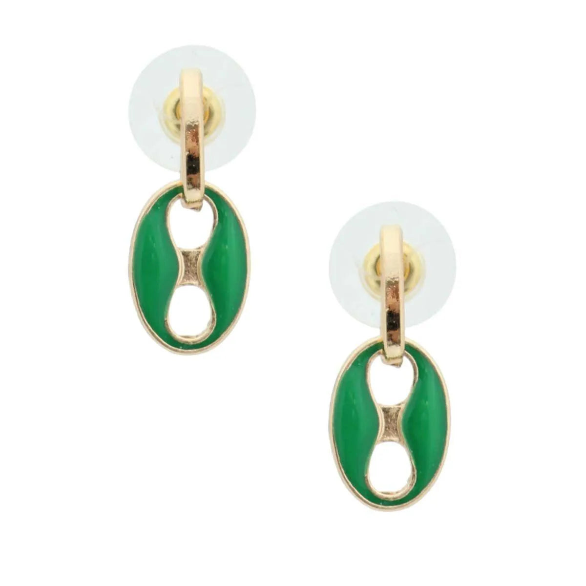 Green & Gold Matelot Earrings: Perfect Accessory to Elevate Your Look Pinktown