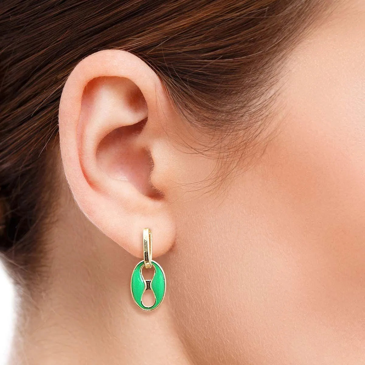 Green & Gold Matelot Earrings: Perfect Accessory to Elevate Your Look Pinktown