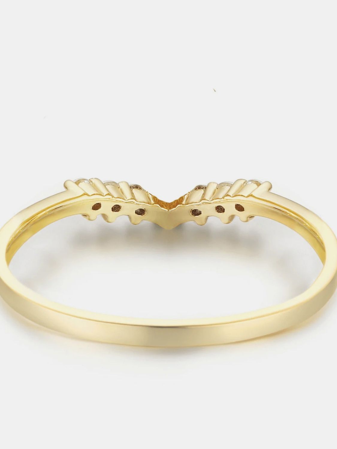 Heart Stacking Band Yellow Gold Plated Ring Jewelry Bubble