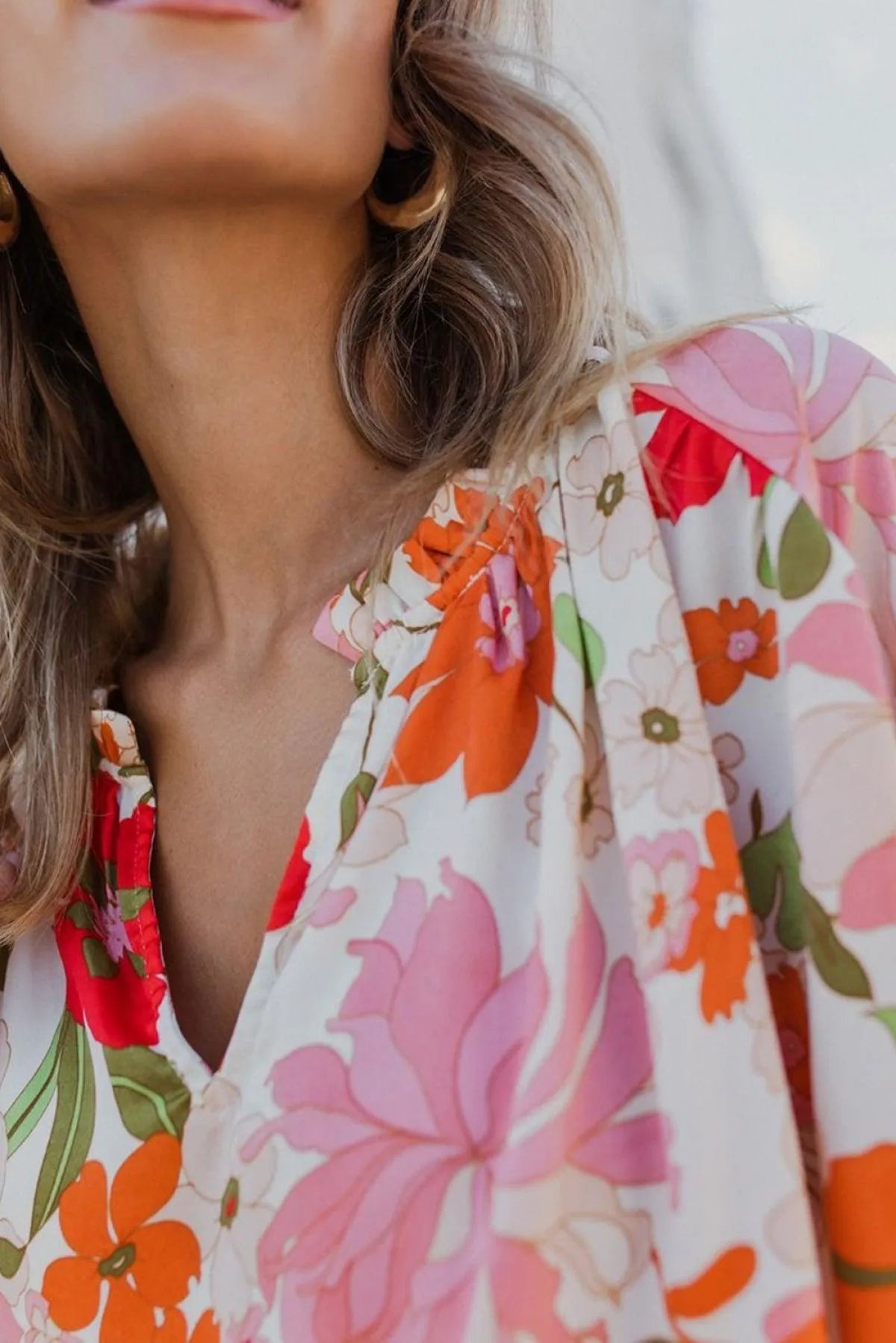 Latest Blooming Flowers Puff Sleeve Blouse - Get Yours Now! Jewelry Bubble