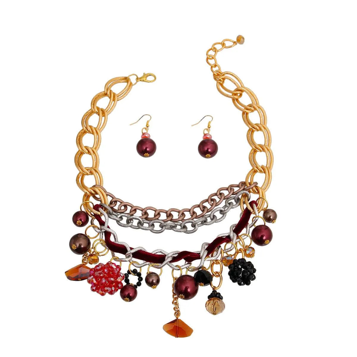 Layered Chain Necklace: Charms Galore for Stunning Style Pinktown