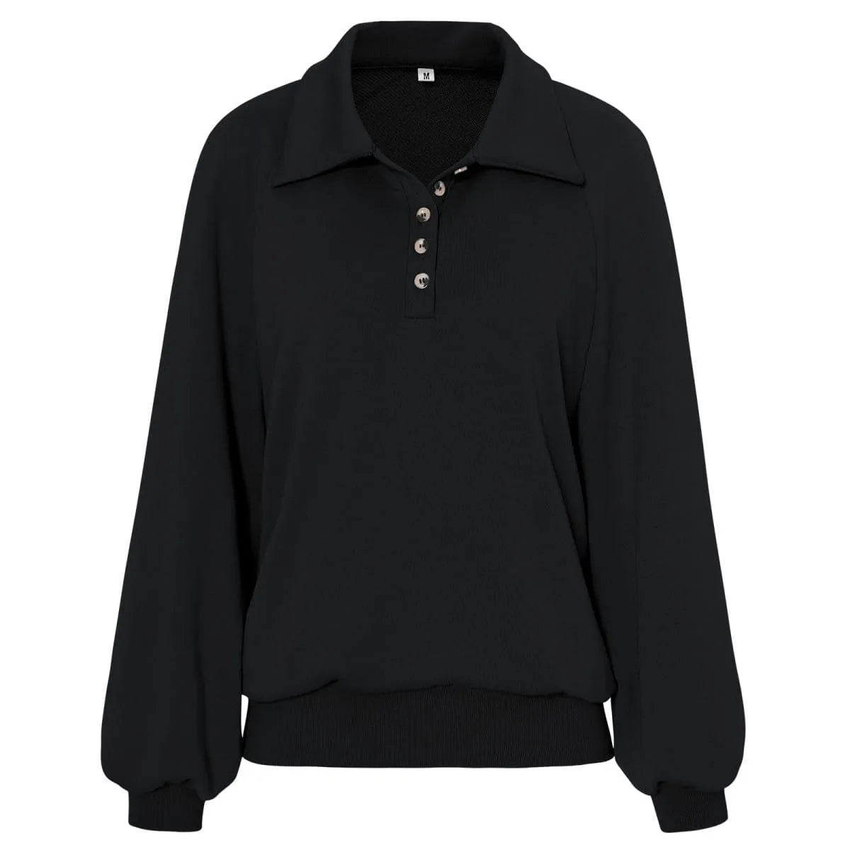 Long Sleeve Buttoned Sweatshirt Jewelry Bubble