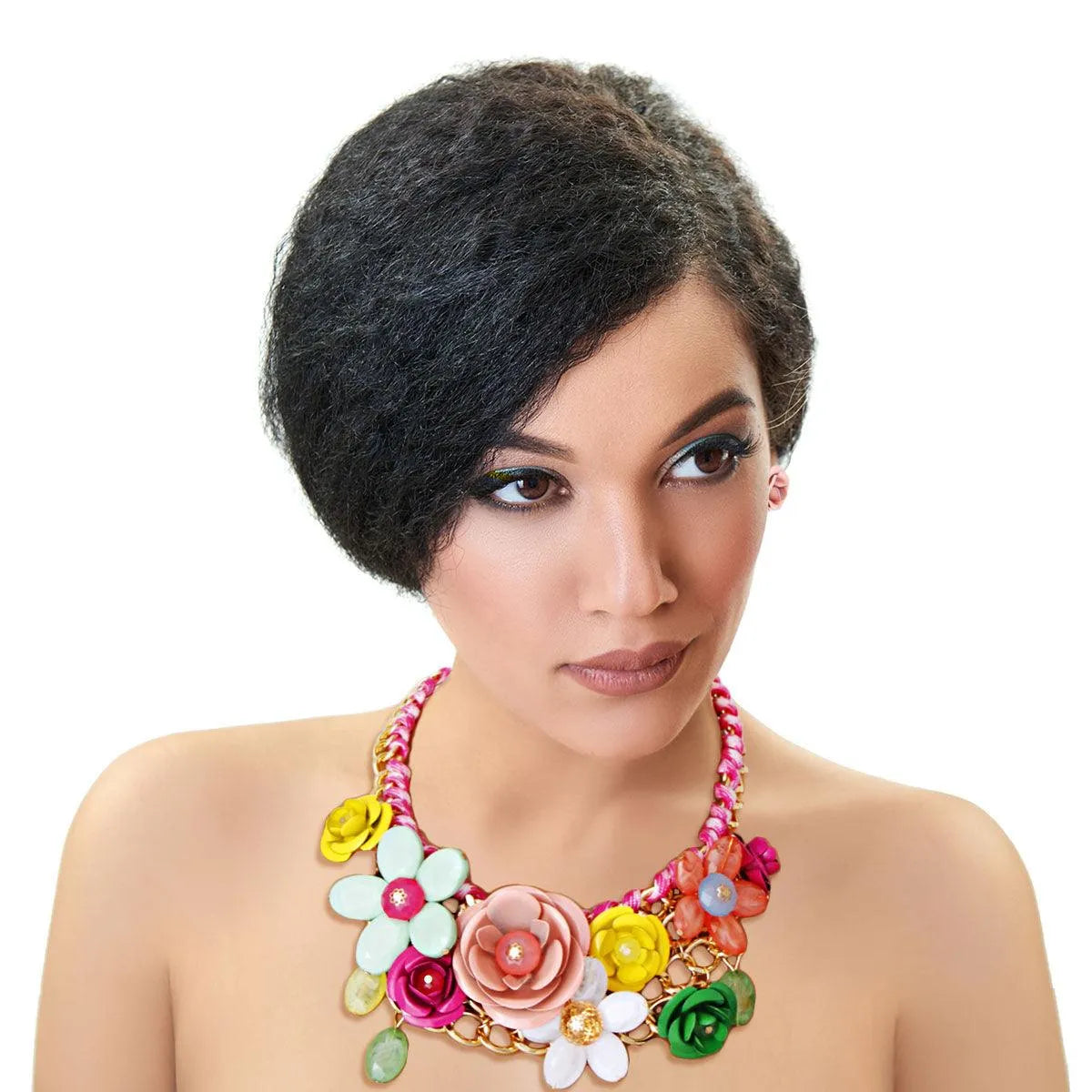 Look Fab in Our Comeback Floral Frenzy Necklace Set Pinktown