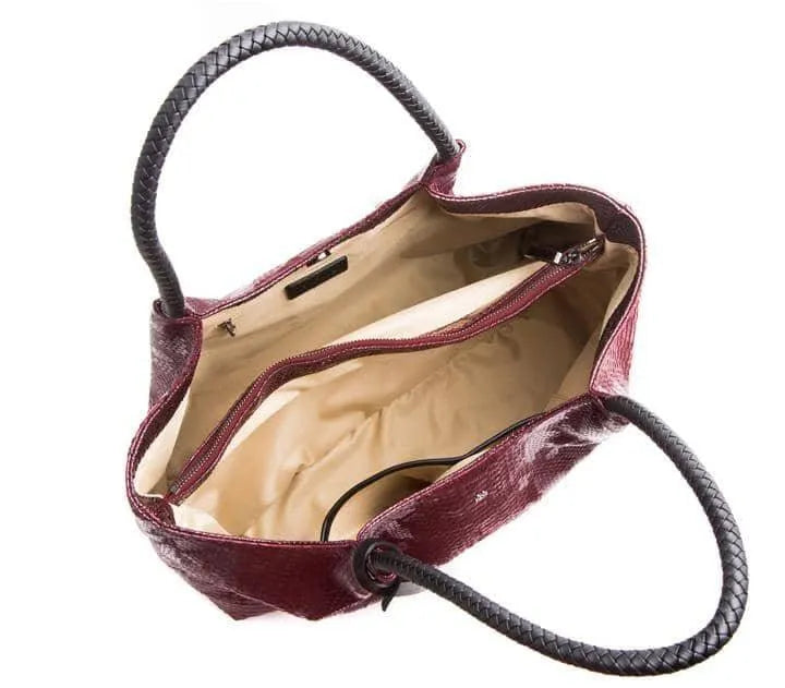 Naomi - Red Textured Vegan Leather Tote Bag GUNAS NEW YORK