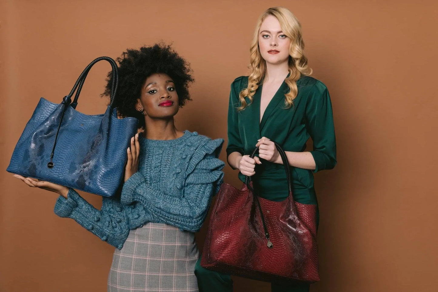 Naomi - Red Textured Vegan Leather Tote Bag GUNAS NEW YORK