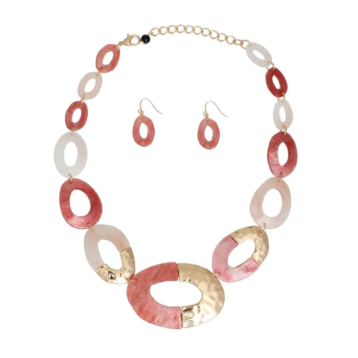 Open Oval Links Necklace Set - Perfect Gift for Jewelry Lovers Pinktown