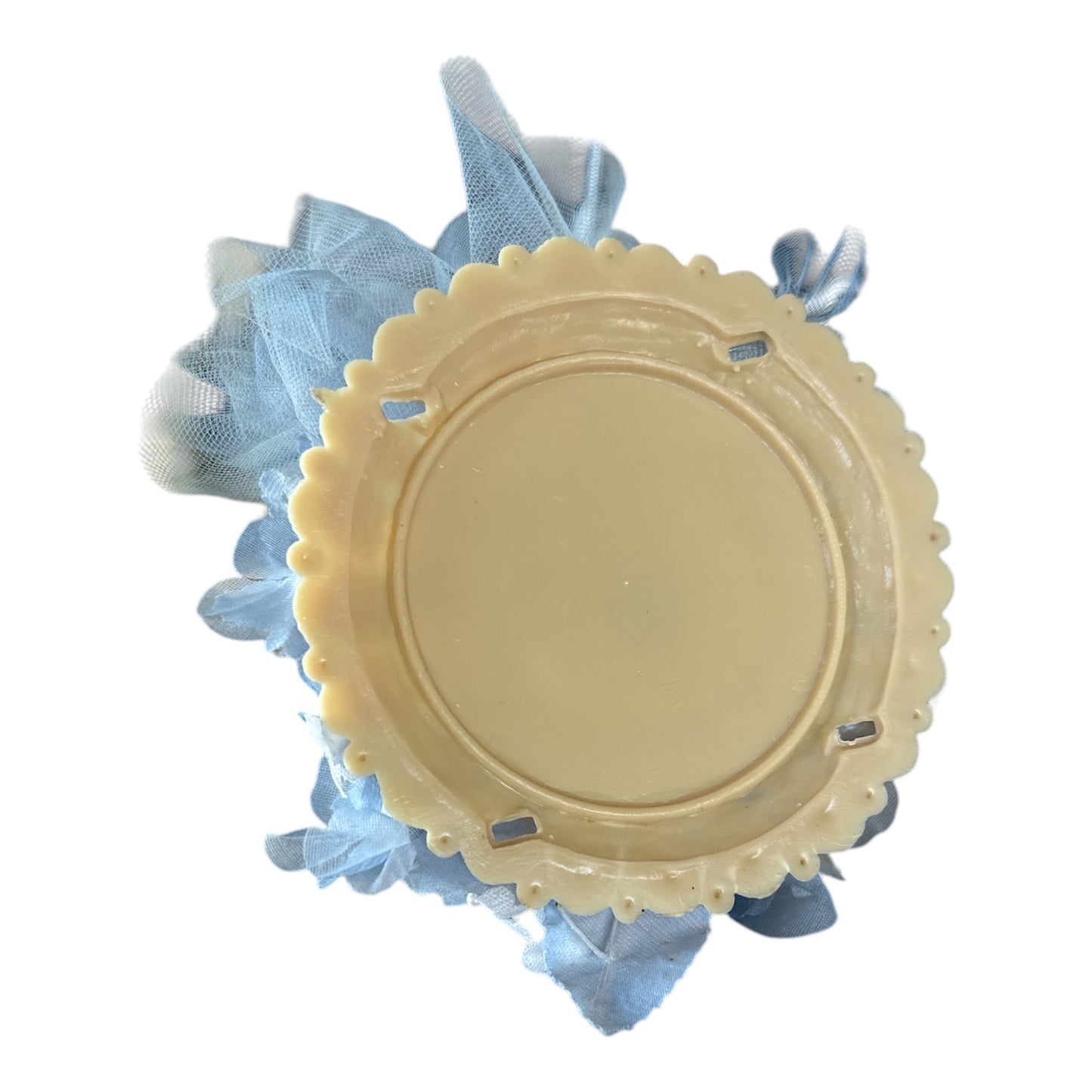 Vintage Cake Topper - 1950s Style Wedding Charm with Blue Arch Jewelry Bubble