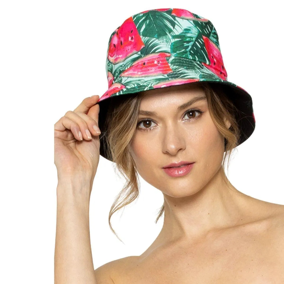 Reversible Bucket Hat Summer Melon Pinktown