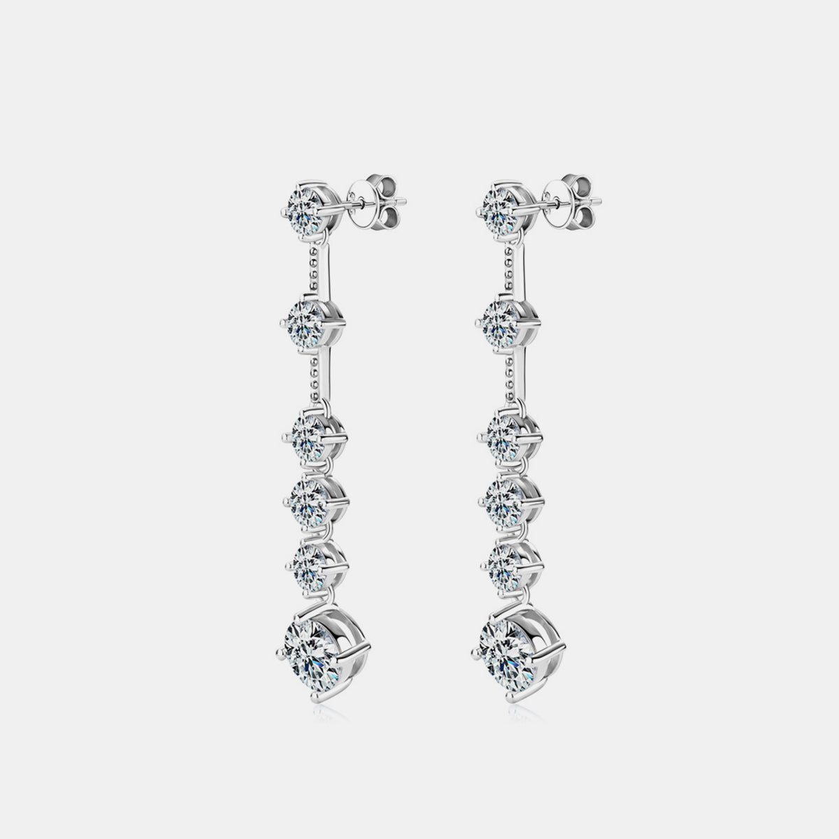 Sparkling Moissanite Drop Earrings Trendsi