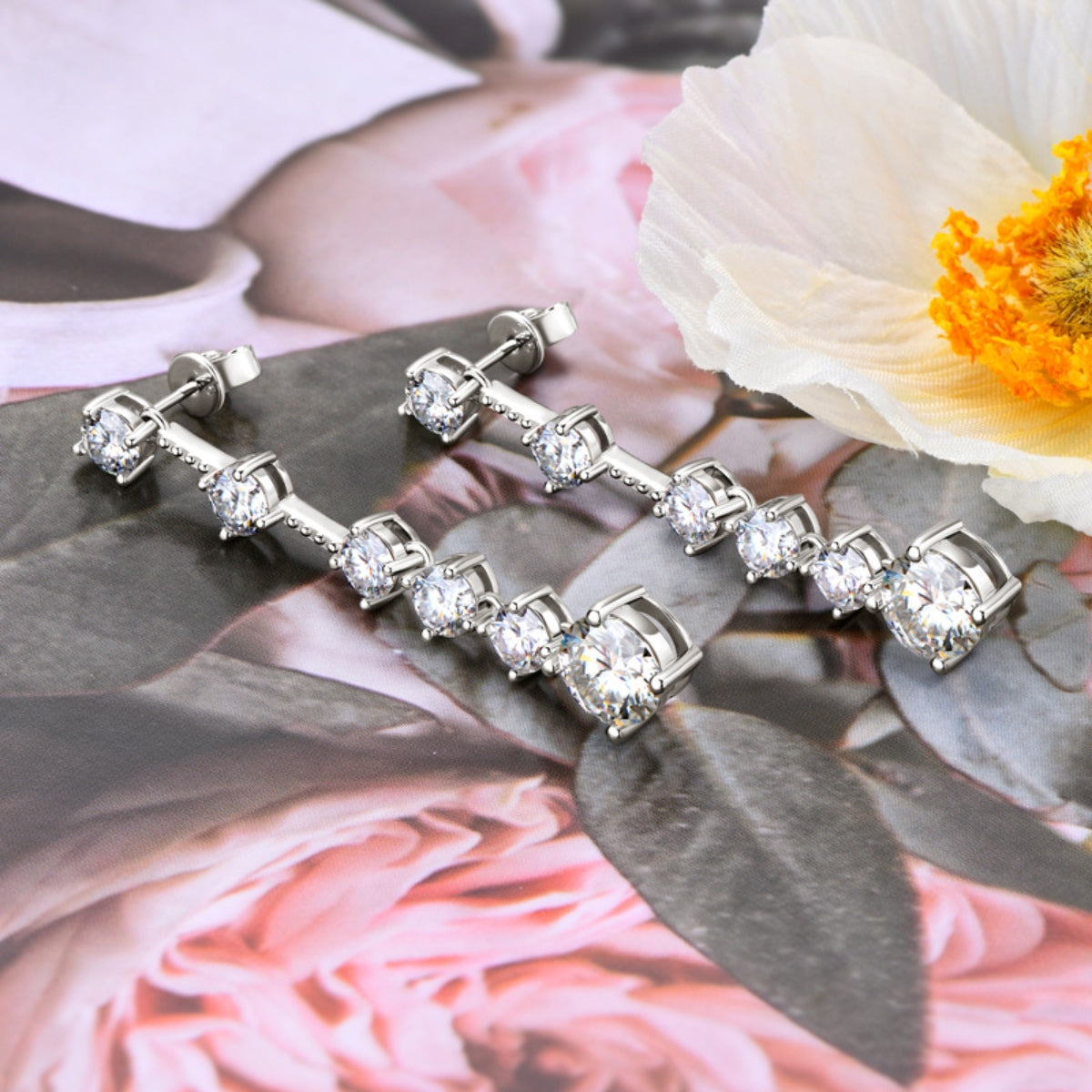 Sparkling Moissanite Drop Earrings Trendsi