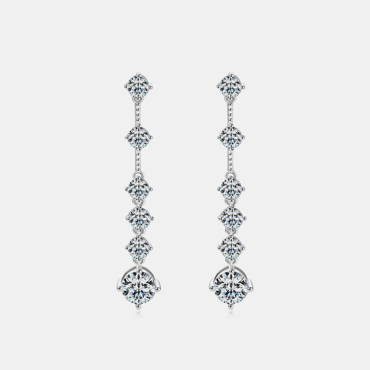 Sparkling Moissanite Drop Earrings Trendsi