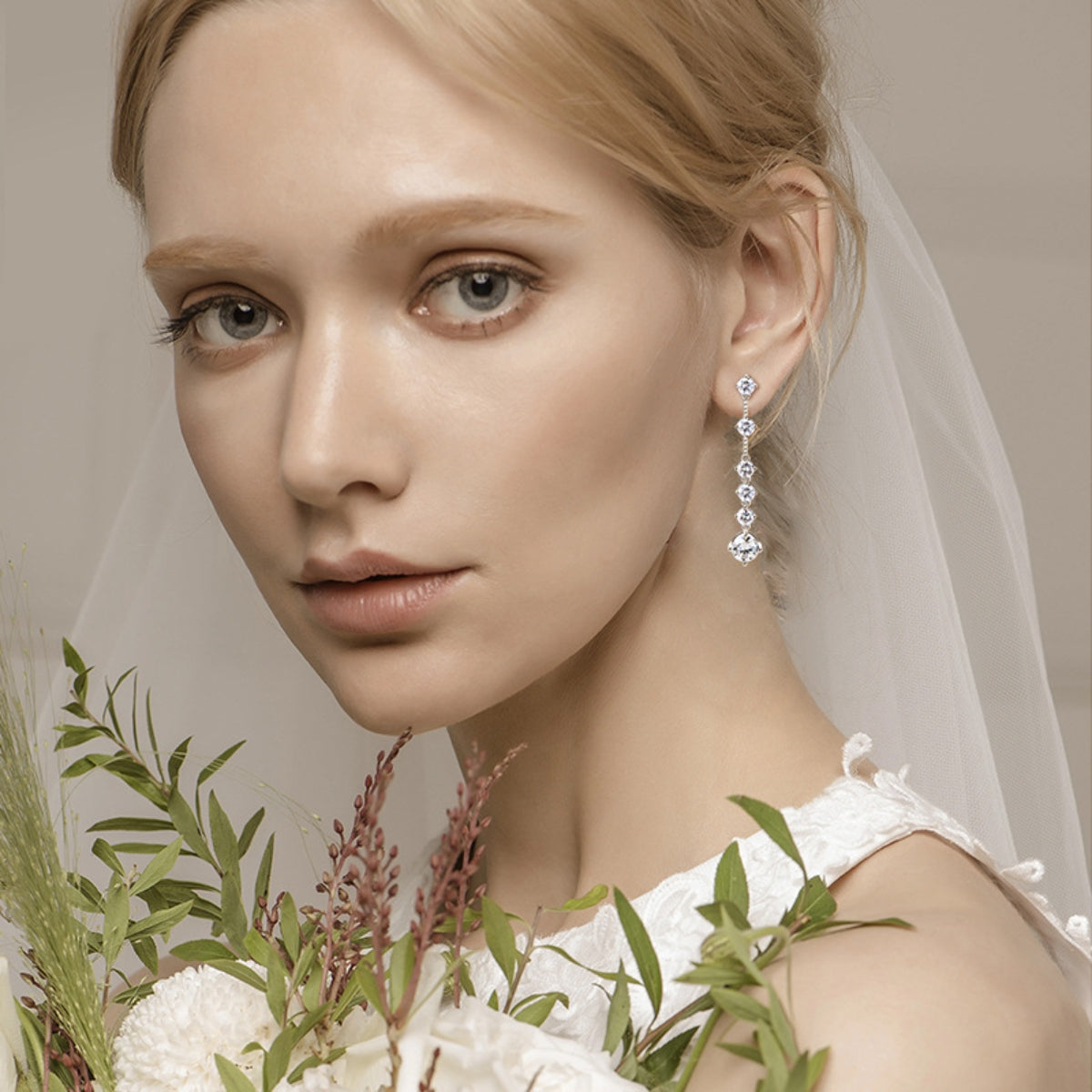 Sparkling Moissanite Drop Earrings Trendsi