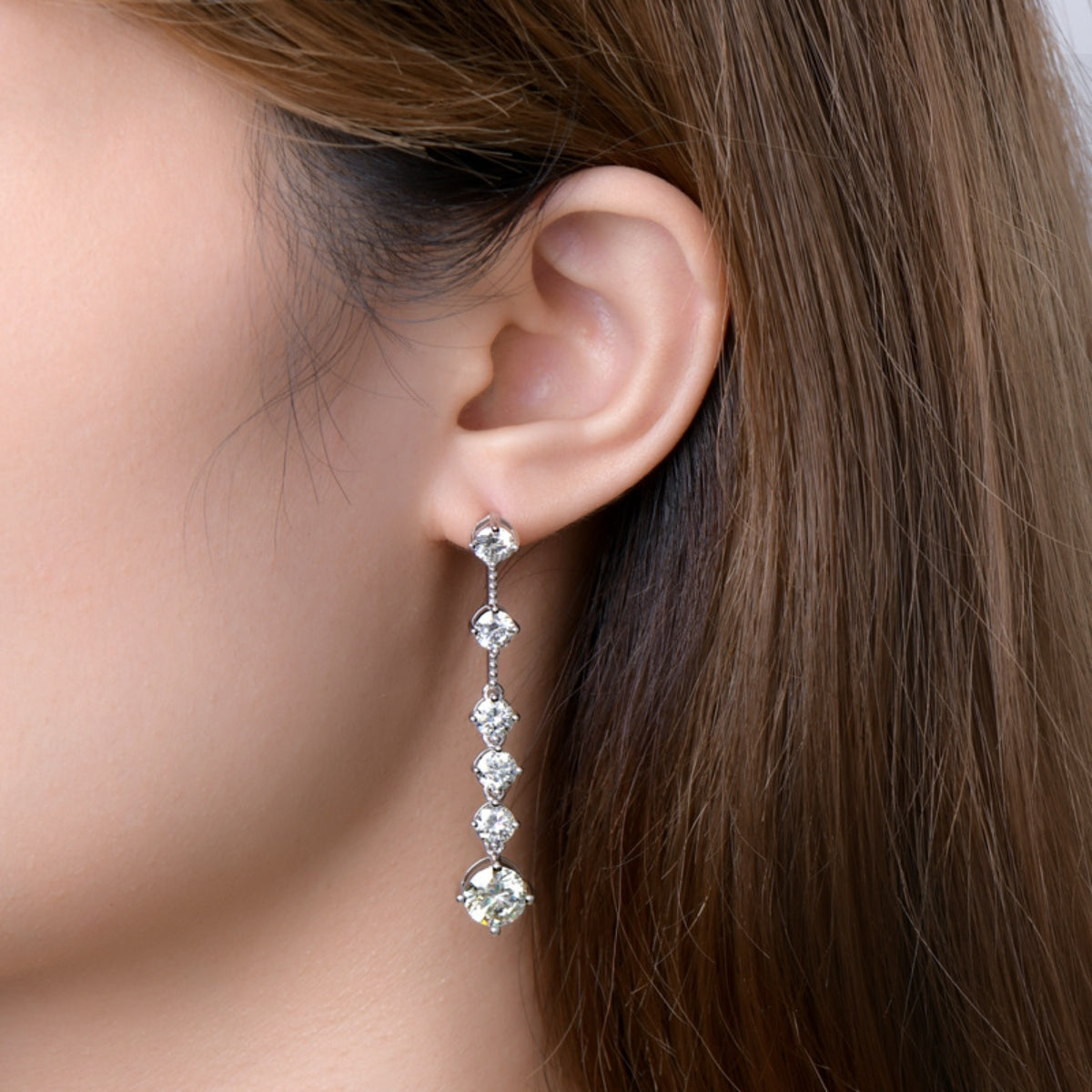 Sparkling Moissanite Drop Earrings Trendsi