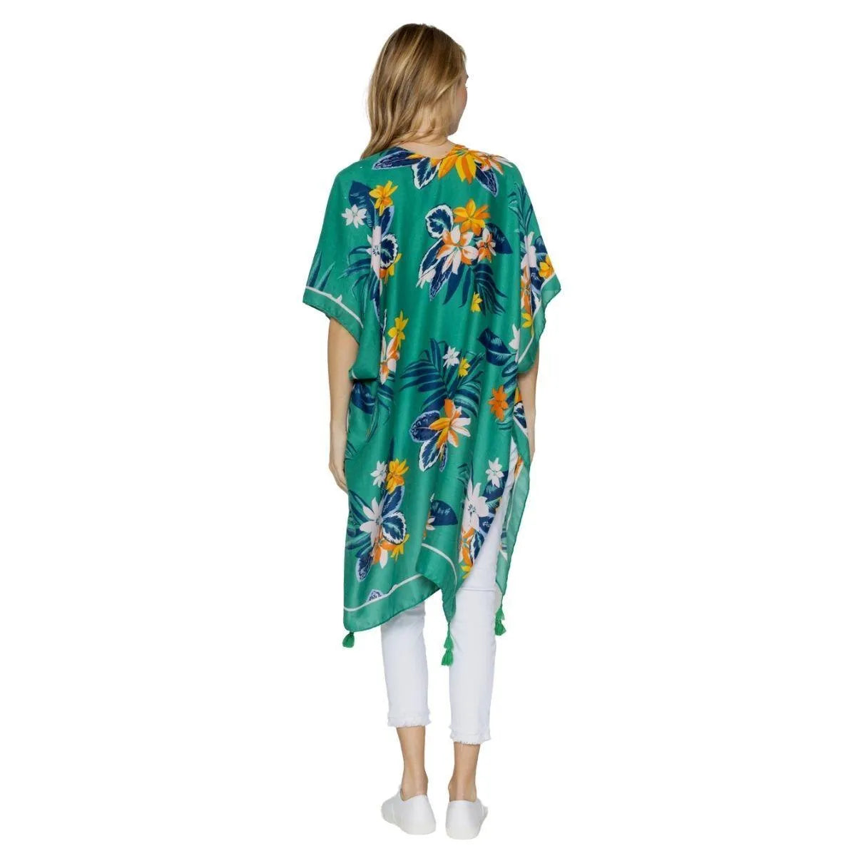 Stay Stylish and Chic with Our Green Kimono Floral Top Pinktown