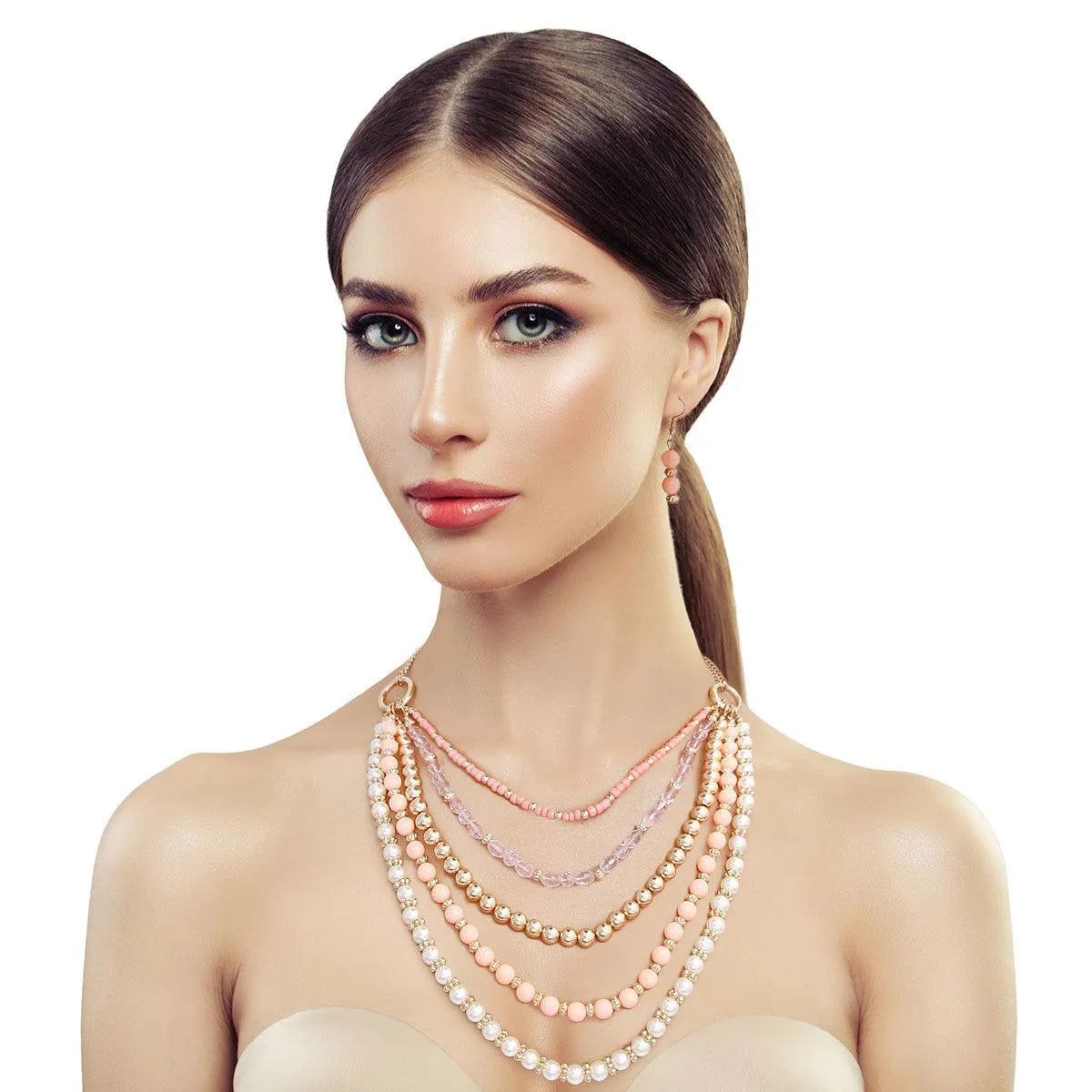 Stunning Pearl Beaded Jewelry Set - Upgrade Your Style Instantly! Pinktown