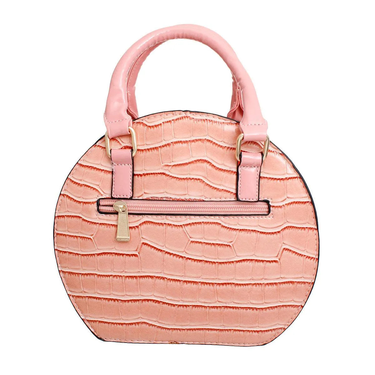 Stylish Pink Dimensional Flower Handbag with Top Handles Pinktown
