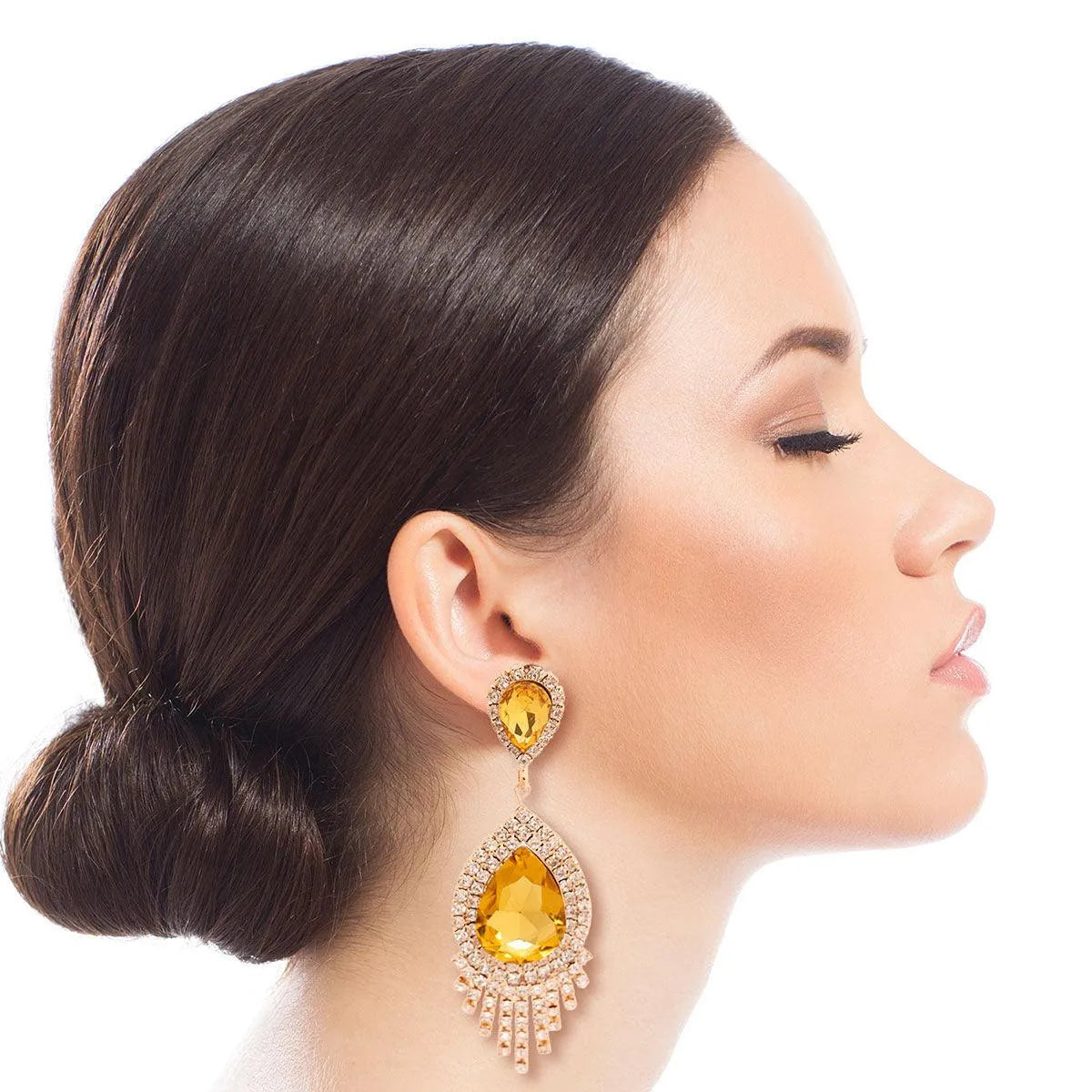 Teardrop Fringe Earrings: Where Sparkle Meets Edgy Elegance Pinktown