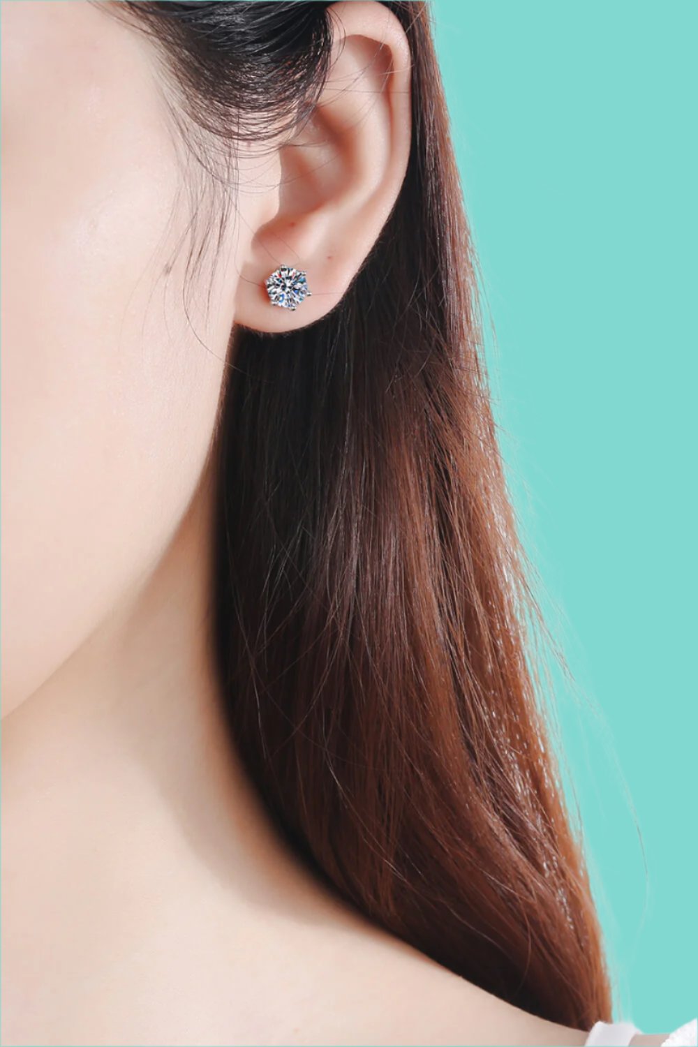 Timeless Sparkle Moissanite Solitaire Earrings - A Touch of Elegance Trendsi