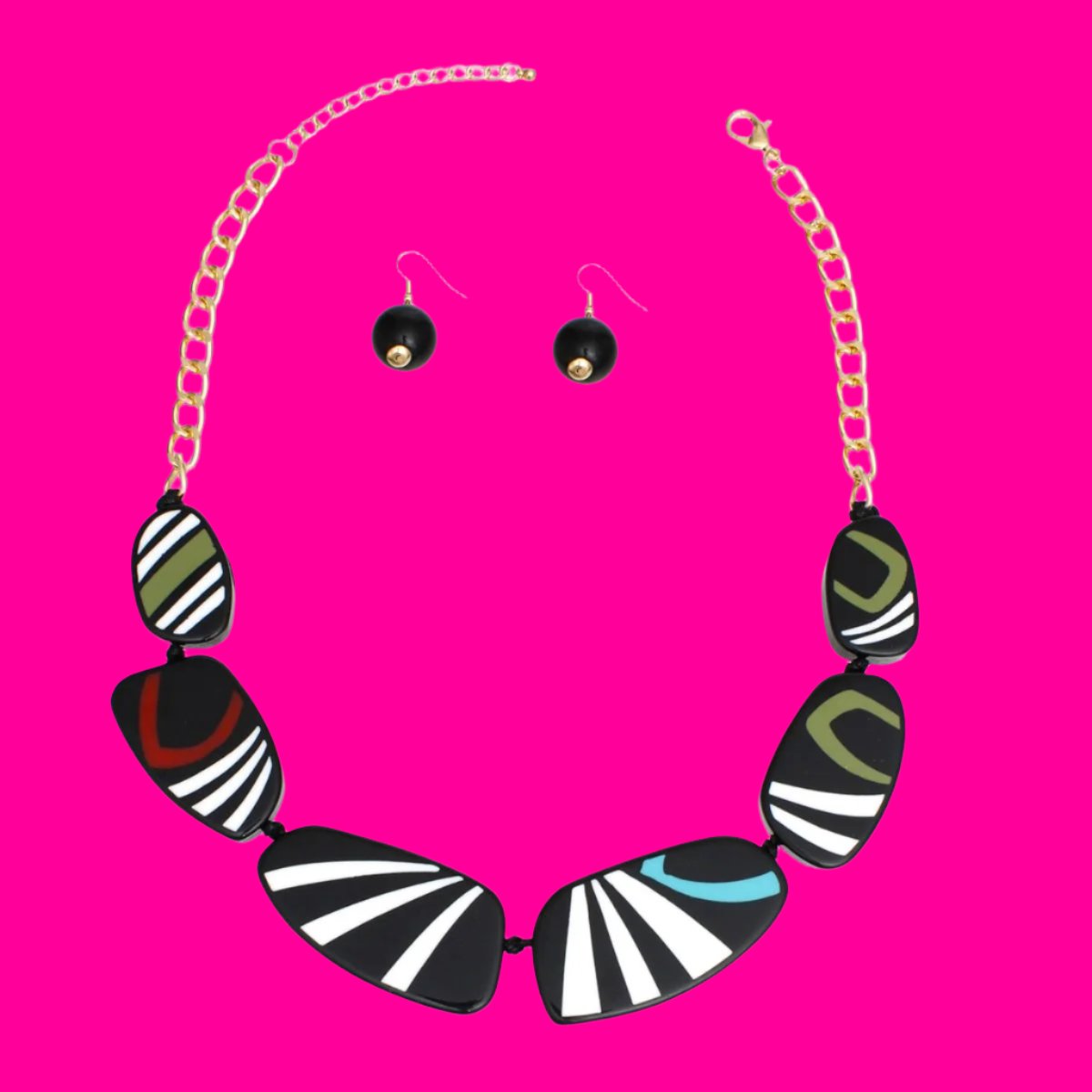 Vibrant Statement Necklace Set - Elevate Your Style Pinktown