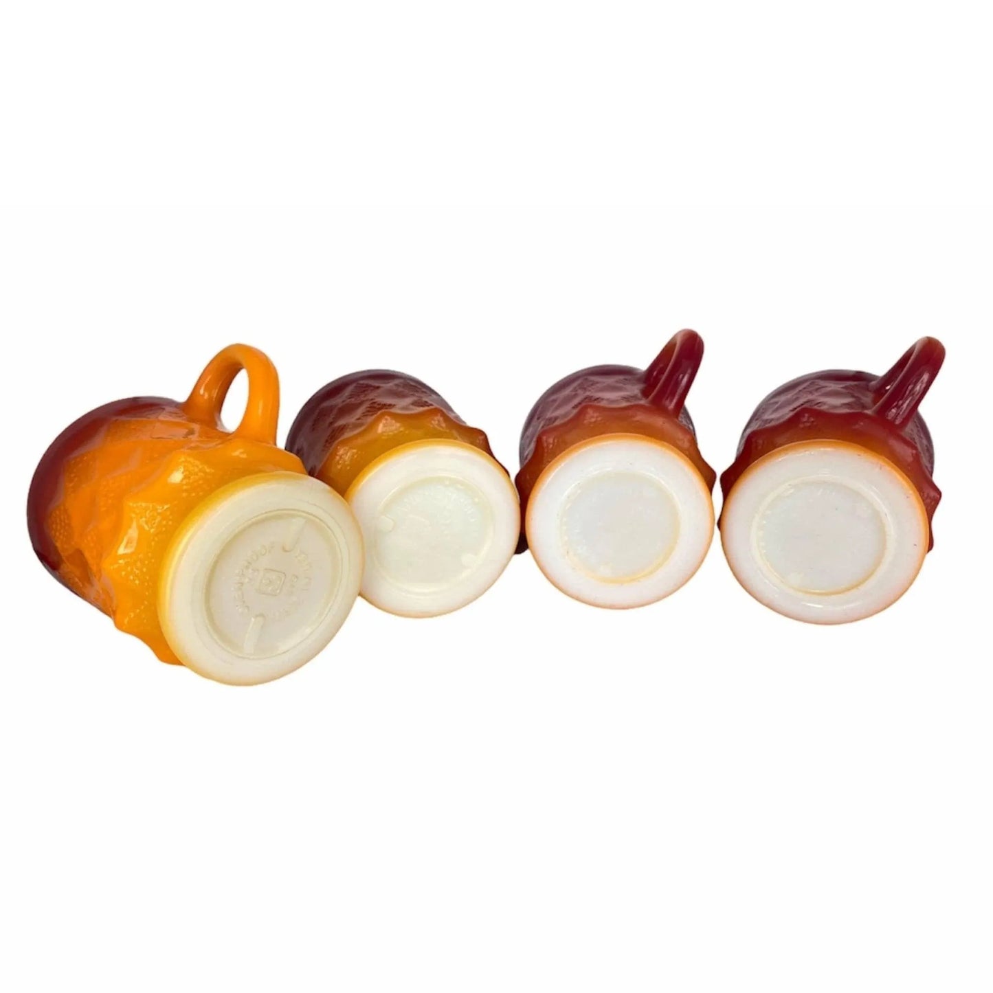 Vintage Anchor Hocking Fire King Vibrant Kimberly Mugs Jewelry Bubble