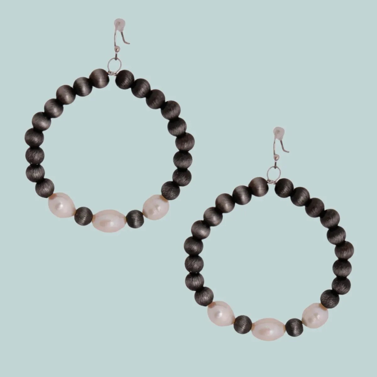 Western Elegance: Beaded Hoop Earrings